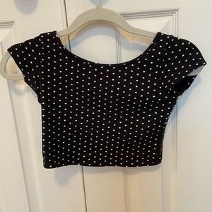American Eagle Outfitters Black & White Crop Top